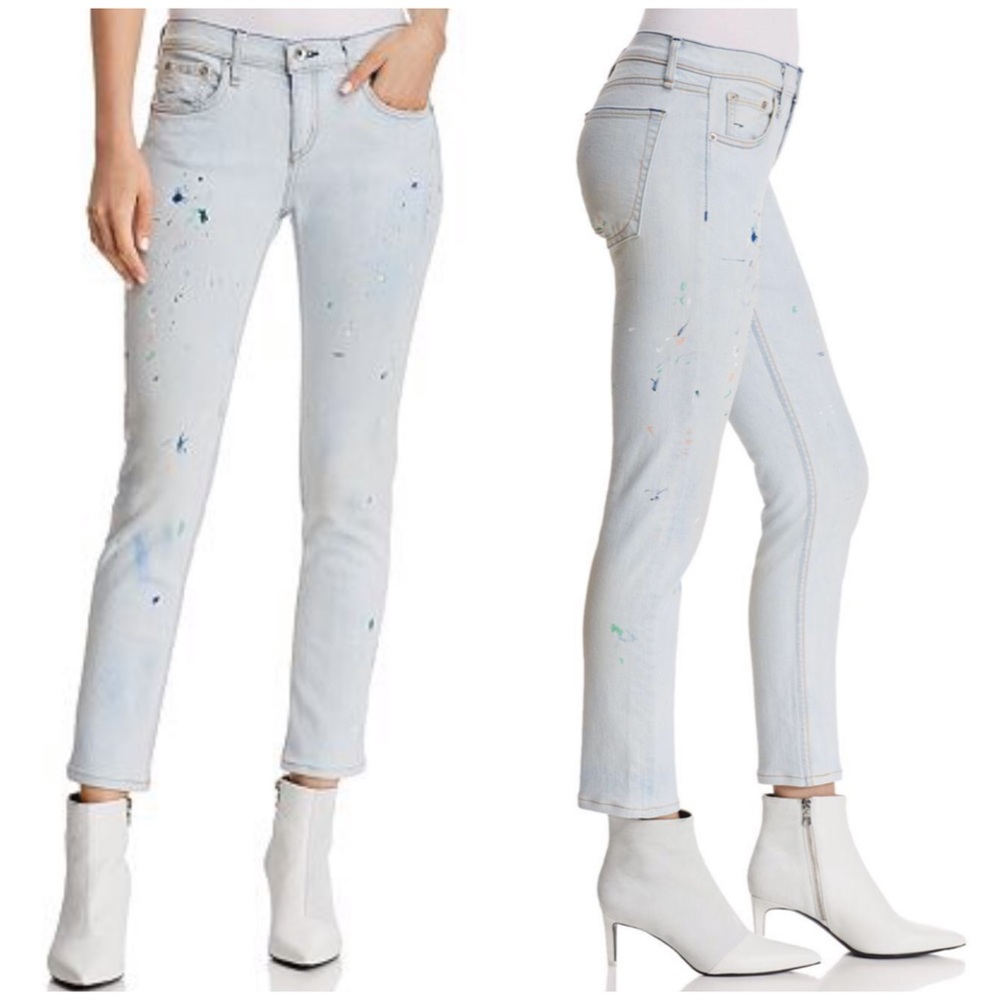 rag&bone NWT Dre Paint Splatter Skinny Jeans - Picture 2 of 8